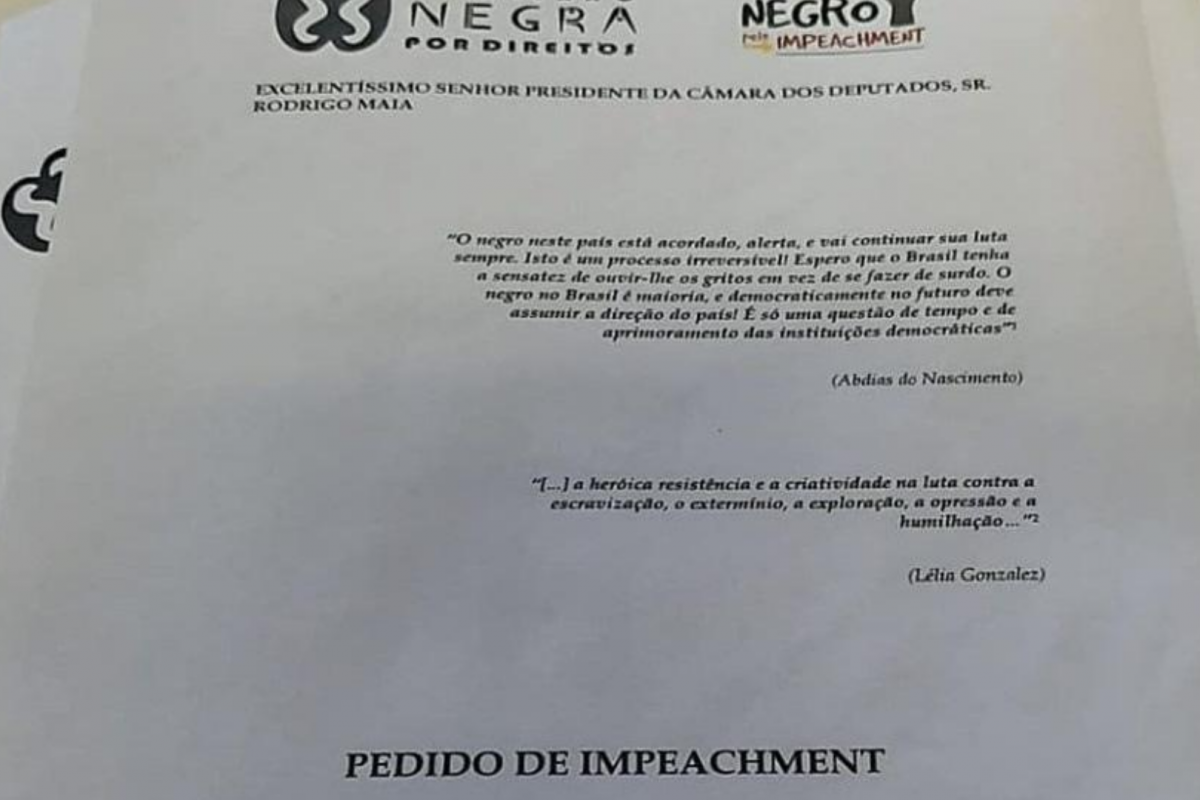 Em represália a pedido de impeachment, governo destituí organizações negras de conselho participativo