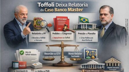 STF anuncia afastamento de Toffoli da relatoria do caso Banco Master após a PF pedir a Fachin a suspeição do ministro
