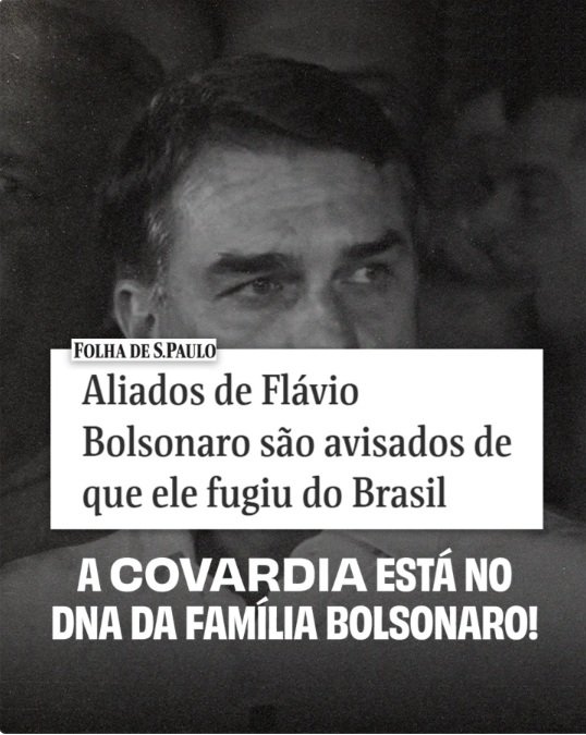 Flávio Bolsonaro foge da justiça e de investigação da Polícia Federal do Brasil