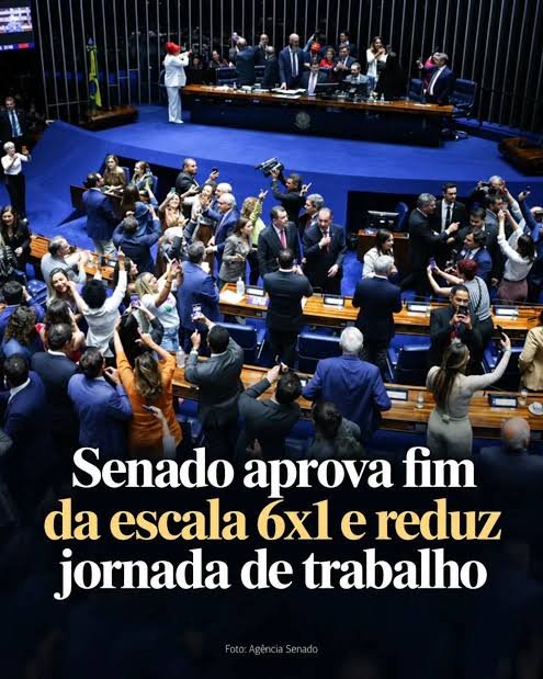 Senado aprova fim da escala 6×1, conquista histórica para as classes trabalhadoras